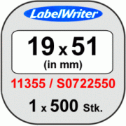 S0722550/11355 DYMO Многофункциональные этикетки, белые бумажные, 51 х 19 мм, 500 этикеток, легко удаляемые