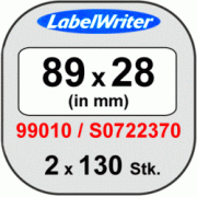 S0722370/99010 DYMO Адресные этикетки, бумажные, 89мм х 28 мм, 260 этикеток в рулоне ― DYMOSHOP.RU - ленточные принтеры DYMO