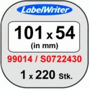 S0722430/99014 DYMO Адресные этикетки, бумажные, 101мм х 54 мм, 220 этикеток в рулоне