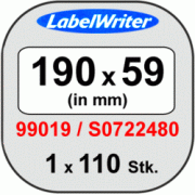 S0722480/99019 DYMO Этикетки на корешок папки-регистратора, белые бумажные, 190 х 59 мм, 110 этикеток, стойкие