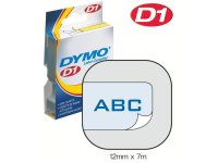 S0720510/45011 DYMO лента системы D1, 12мм х 7 м, пластиковая, голубой шрифт/прозрачная лента